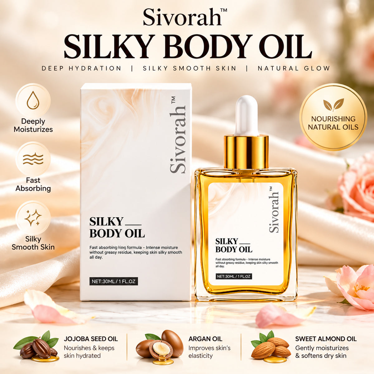 Sivorah™ Silky Body Oil · 30 ml